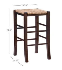 Brown Wood Grass Backless 2-Pc. Counter Stool Set-Kirkland's Home Discount