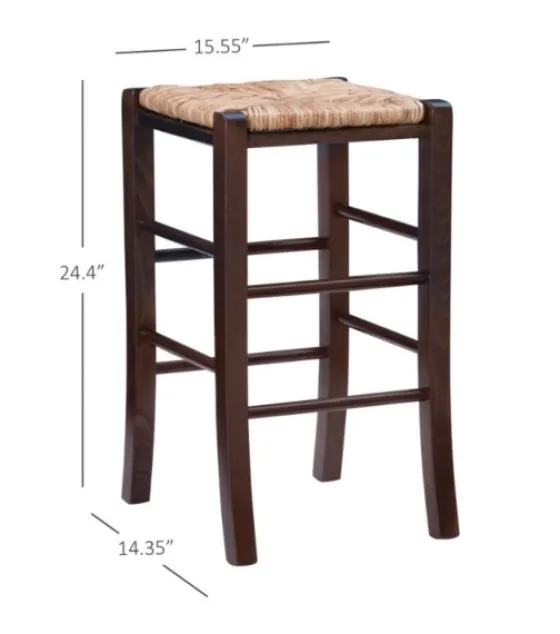 Brown Wood Grass Backless 2-Pc. Counter Stool Set-Kirkland's Home Discount