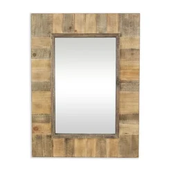 Brown Wood Paneled Frame Wall Mirror-Kirkland's Home Outlet