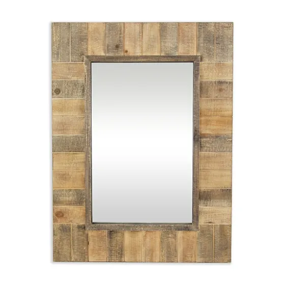 Brown Wood Paneled Frame Wall Mirror-Kirkland's Home Outlet
