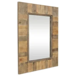 Brown Wood Paneled Frame Wall Mirror-Kirkland's Home Outlet