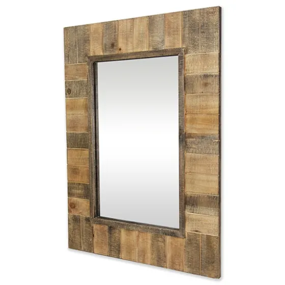 Brown Wood Paneled Frame Wall Mirror-Kirkland's Home Outlet