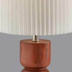 Brown Wood Pleated Shade Table Lamp-Kirkland's Home Flash Sale