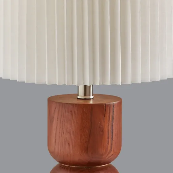 Brown Wood Pleated Shade Table Lamp-Kirkland's Home Flash Sale