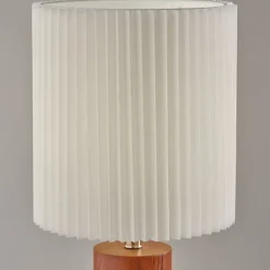 Brown Wood Pleated Shade Table Lamp-Kirkland's Home Flash Sale