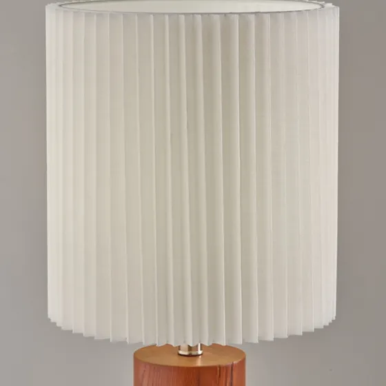Brown Wood Pleated Shade Table Lamp-Kirkland's Home Flash Sale