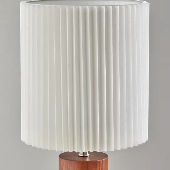 Brown Wood Pleated Shade Table Lamp-Kirkland's Home Flash Sale