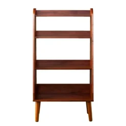 Brown Wood 4-Tier Mid Century Modern Bookshelf-Kirkland's Home Cheap