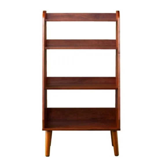 Brown Wood 4-Tier Mid Century Modern Bookshelf-Kirkland's Home Cheap
