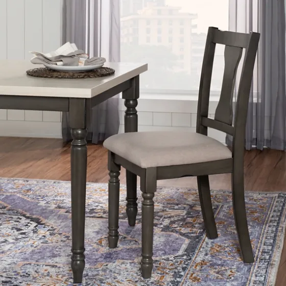 Brown Wood Upholstered Dining Chairs, Set Of 2-Kirkland's Home Online