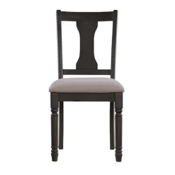 Brown Wood Upholstered Dining Chairs, Set Of 2-Kirkland's Home Online