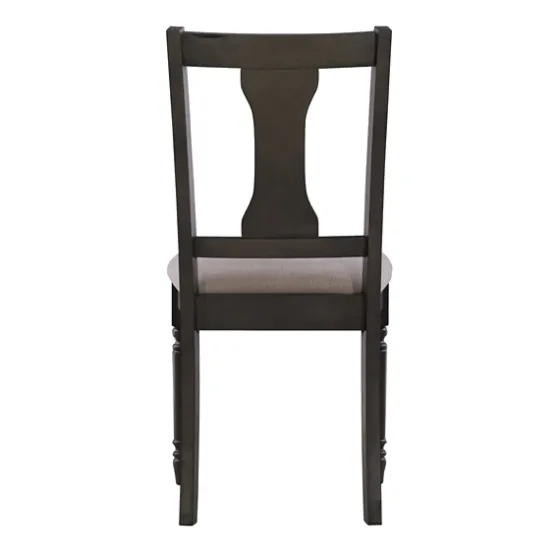 Brown Wood Upholstered Dining Chairs, Set Of 2-Kirkland's Home Online