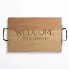 Brown Wood Welcome To Our Home Tray-Kirkland's Home Sale