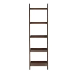 Brown Wooden Five-Tier Ladder Bookshelf-Kirkland's Home Store