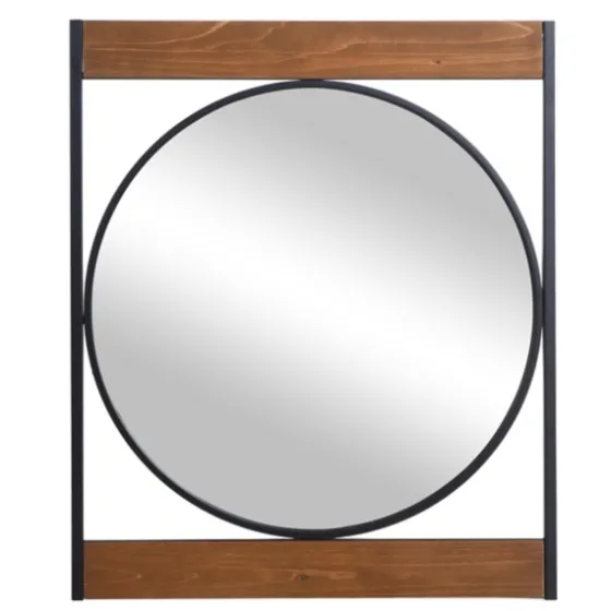 Brown Wooden Slats Round Frame Mirror-Kirkland's Home Best Sale