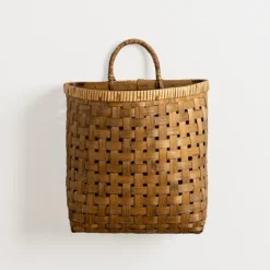Brown Woven Bamboo Wall Pocket-Kirkland's Home Flash Sale