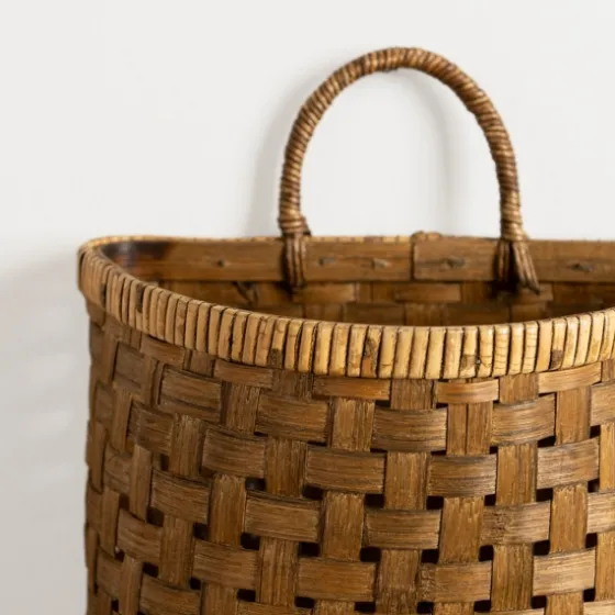 Brown Woven Bamboo Wall Pocket-Kirkland's Home Flash Sale