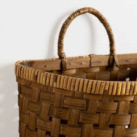 Brown Woven Bamboo Wall Pocket-Kirkland's Home Flash Sale