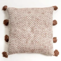 Brown Woven Pillow With Side Tassels-Kirkland's Home Shop