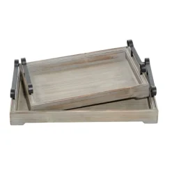 Brushed Distressed 2-Pc. Decorative Tray Set-Kirkland's Home Hot