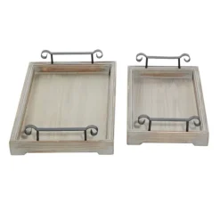 Brushed Distressed 2-Pc. Decorative Tray Set-Kirkland's Home Hot