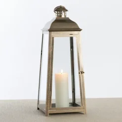 Brushed Ecru Lantern, 23 In.-Kirkland's Home Outlet