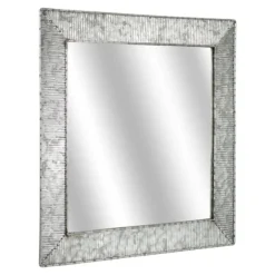 Brushed Galvanized Wall Mirror, 22X22 In.-Kirkland's Home Sale