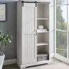 Brushed Grooved Sliding Door Cabinet-Kirkland's Home Fashion