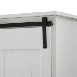 Brushed Grooved Sliding Door Cabinet-Kirkland's Home Fashion