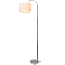 Brushed Nickel Arched Stem Floor Lamp-Kirkland's Home Discount