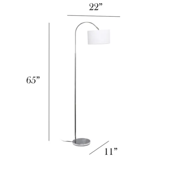 Brushed Nickel Arched Stem Floor Lamp-Kirkland's Home Discount