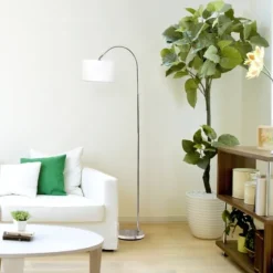 Brushed Nickel Arched Stem Floor Lamp-Kirkland's Home Discount