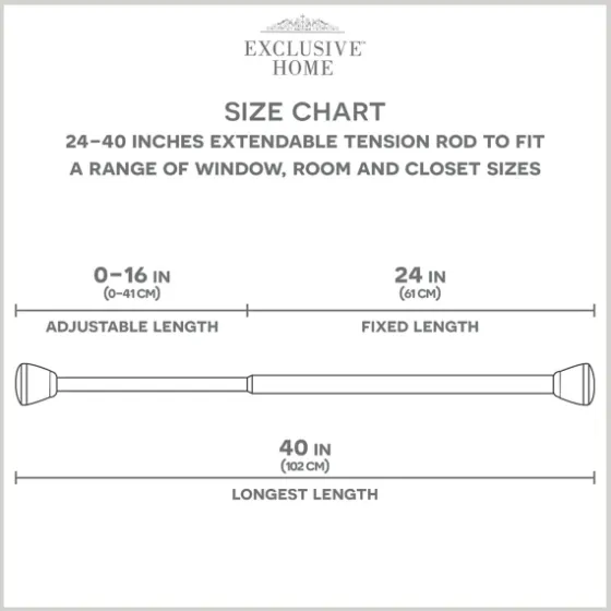 Brushed Nickel Iron Tension Rod, 40 In.-Kirkland's Home Best