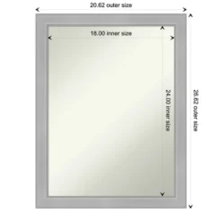 Brushed Nickel Modern Decorative Framed Mirror-Kirkland's Home Sale