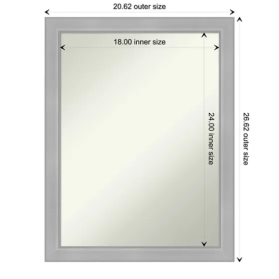 Brushed Nickel Modern Decorative Framed Mirror-Kirkland's Home Sale