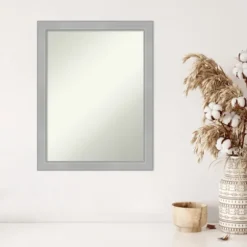 Brushed Nickel Modern Decorative Framed Mirror-Kirkland's Home Sale