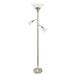 Brushed Nickel 3-Scallop Glass Floor Lamp-Kirkland's Home Best Sale