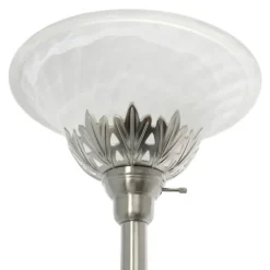 Brushed Nickel 3-Scallop Glass Floor Lamp-Kirkland's Home Best Sale