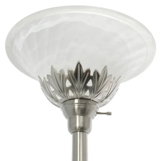 Brushed Nickel 3-Scallop Glass Floor Lamp-Kirkland's Home Best Sale
