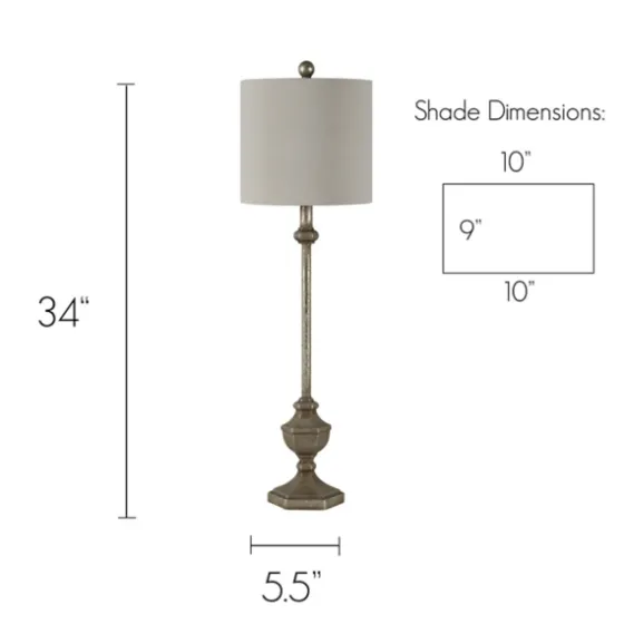 Brushed Pewter Buffet Lamps, Set Of 2-Kirkland's Home Outlet