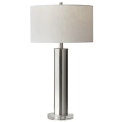 Brushed Steel Cylinder Table Lamp-Kirkland's Home Shop