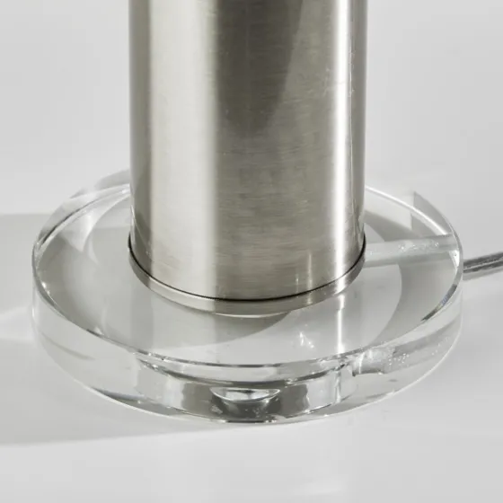 Brushed Steel Cylinder Table Lamp-Kirkland's Home Shop