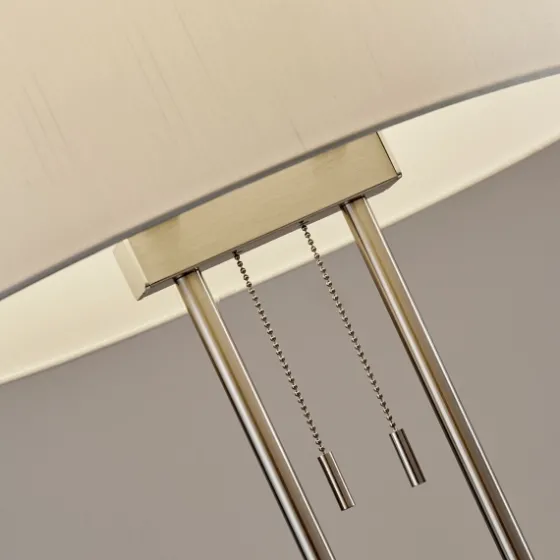 Brushed Steel Double-Bulb Oval Floor Lamp-Kirkland's Home Hot