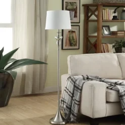 Brushed Steel Fluted Floor Lamp-Kirkland's Home Hot