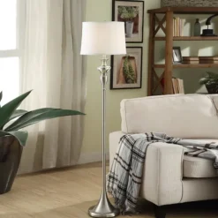 Brushed Steel Fluted Floor Lamp-Kirkland's Home Hot