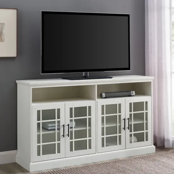 Brushed Window Pane Tv Stand-Kirkland's Home Best Sale