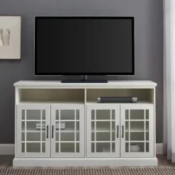 Brushed Window Pane Tv Stand-Kirkland's Home Best Sale