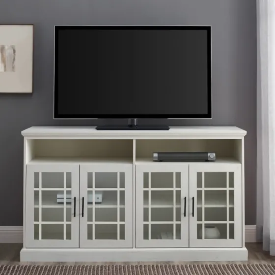 Brushed Window Pane Tv Stand-Kirkland's Home Best Sale