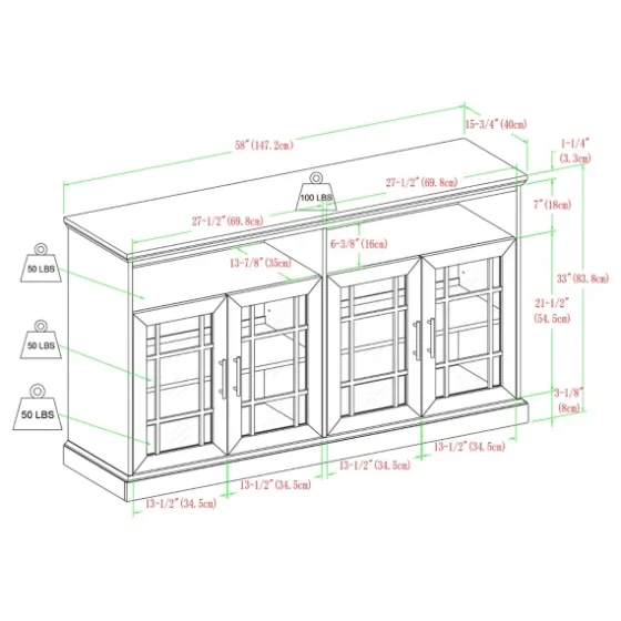 Brushed Window Pane Tv Stand-Kirkland's Home Best Sale