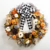 Buffalo Check And Orange Pumpkin Wreath-Kirkland's Home Flash Sale